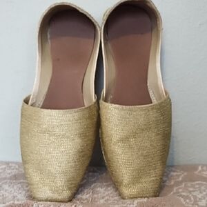 Pakistani/Indian traditional Men's shoes/khussa Gold Size: 8